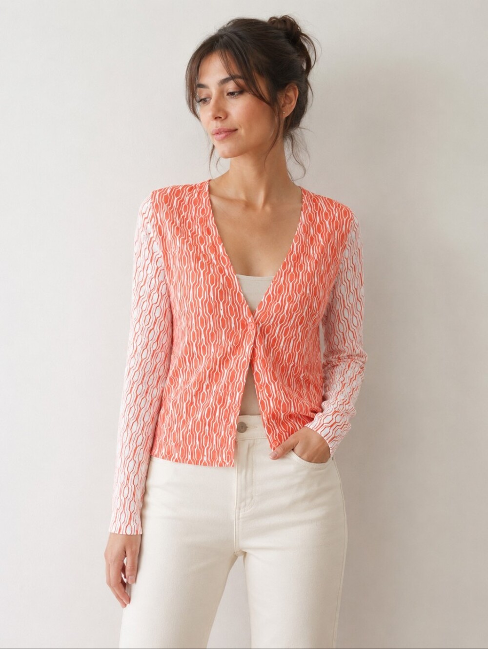 ❤️ ANN TAYLOR 100% COTTON CARDIGAN LIGHTWEIGHT SWEATER TOP, SMALL